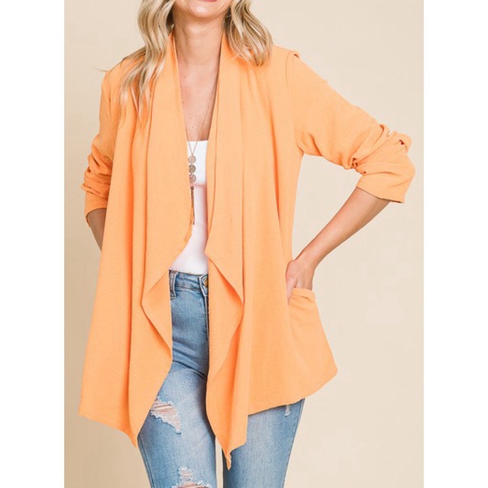Culture Code lightweight waterfall blazer/shawl